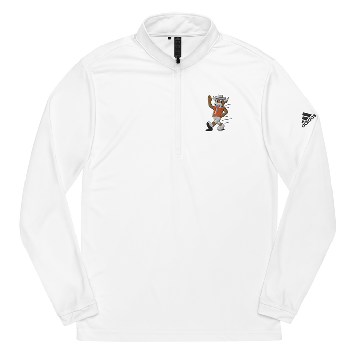 Austin Texas Longhorns vintage quarter zip - white front