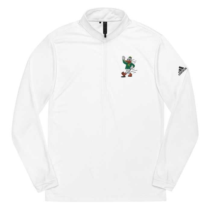 Eugene Oregon Ducks vintage quarter zip - white front