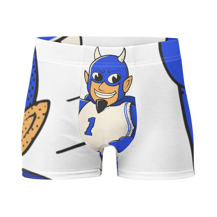 Durham Duke Blue Devils vintage boxer briefs - white front