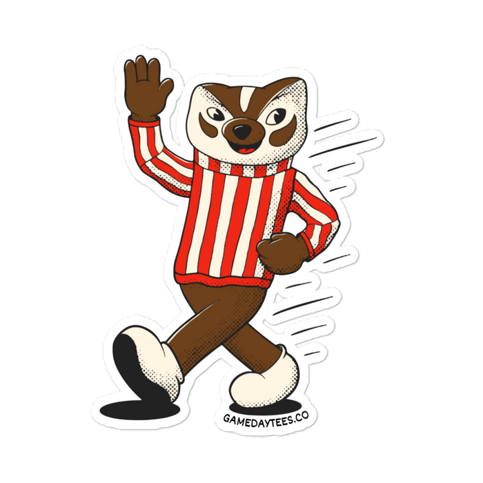 Madison Wisconsin Badgers vintage stickers