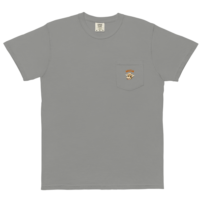 Austin Texas Longhorns vintage pocket t-shirt - grey front