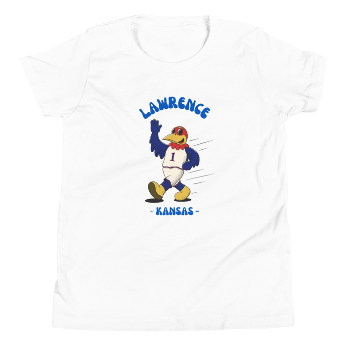 Lawrence Kansas Jayhawks vintage youth t-shirt - white front