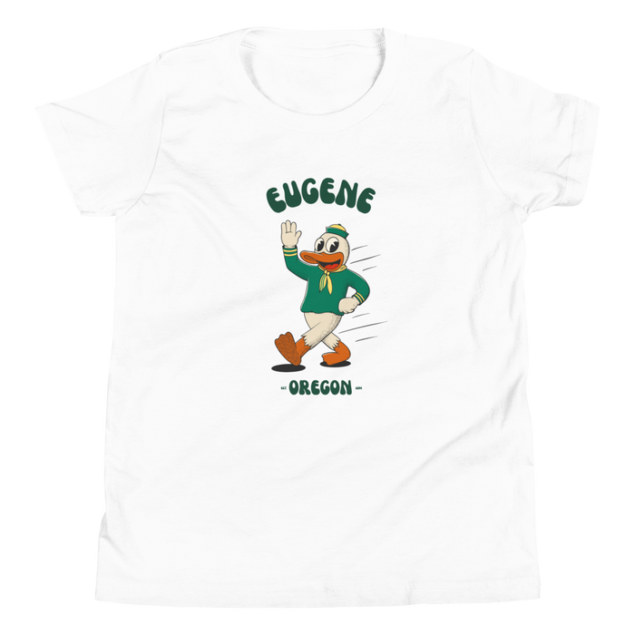 Eugene Oregon Ducks vintage youth t-shirt - white front