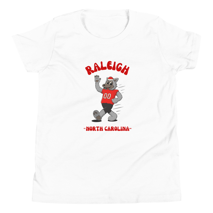 Raleigh NC State Wolfpack vintage youth t-shirt - white front