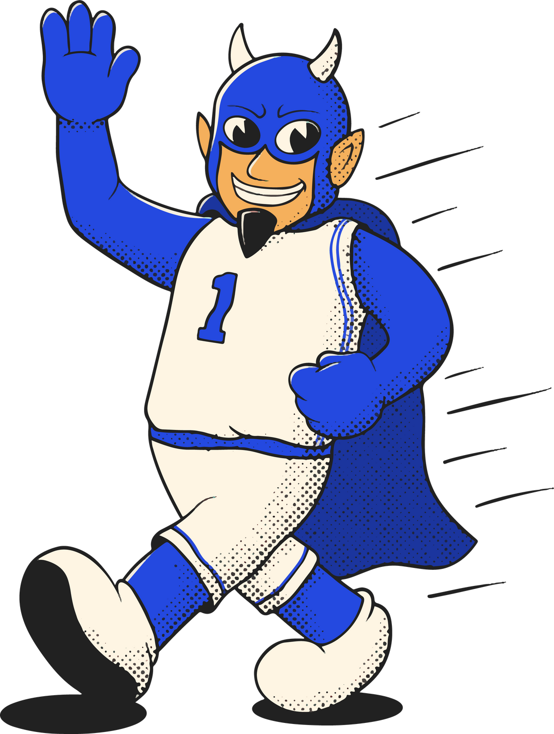 Vintage Durham Blue Devils mascot illustration