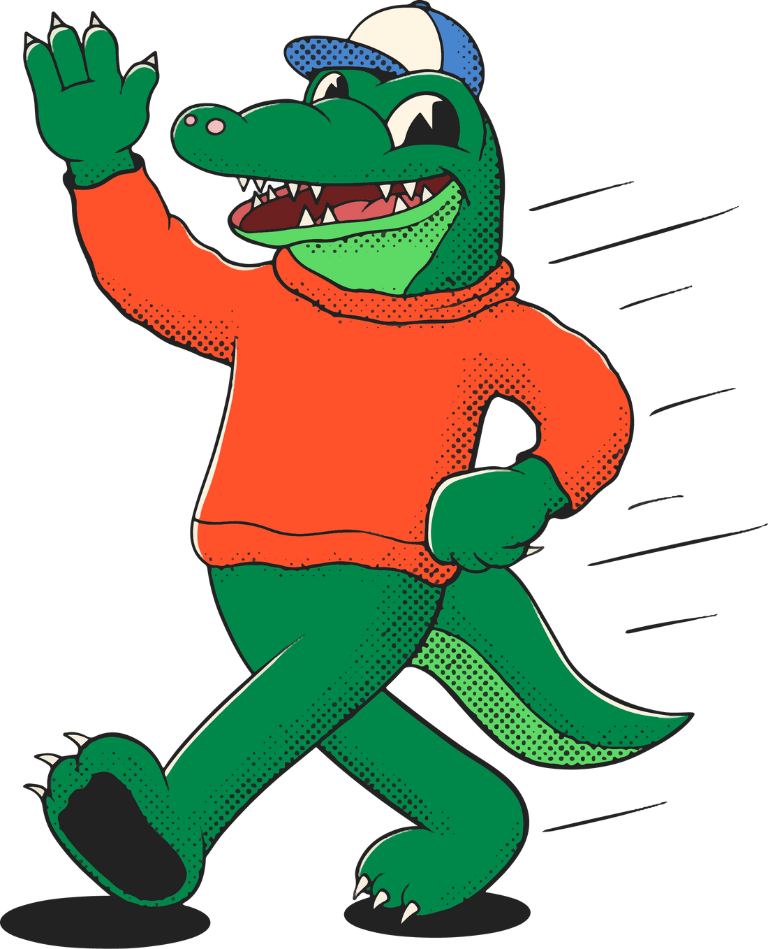 Vintage Gainesville Gators mascot illustration