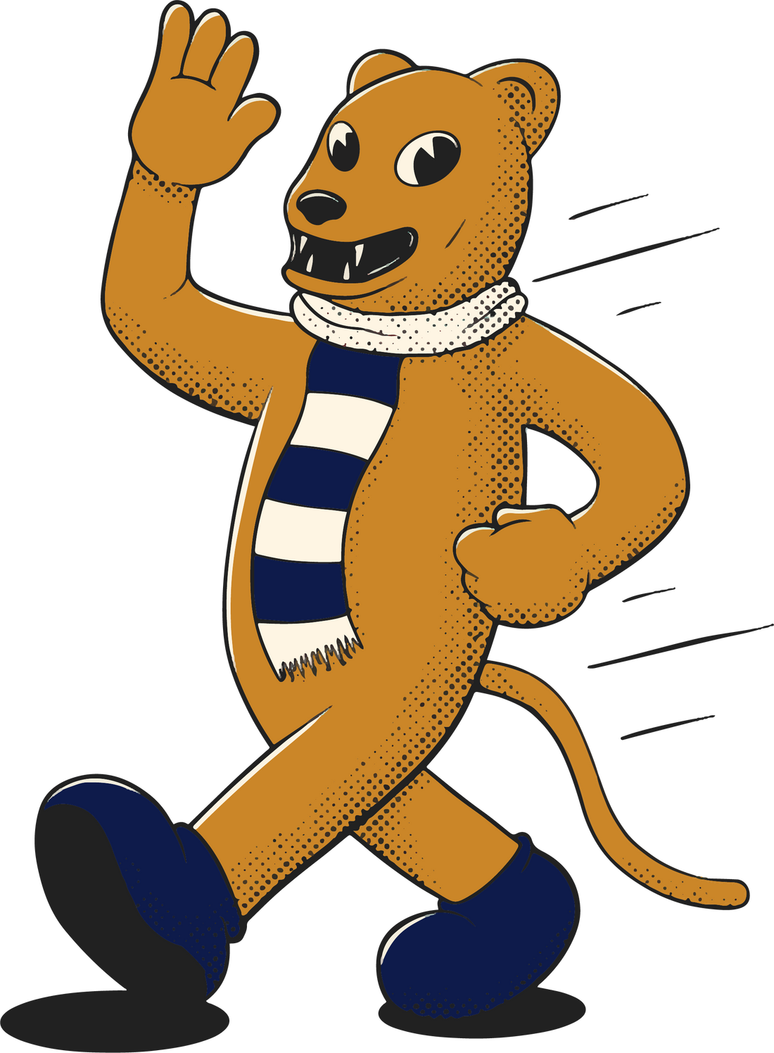 Vintage Happy Valley Nittany Lions mascot illustration