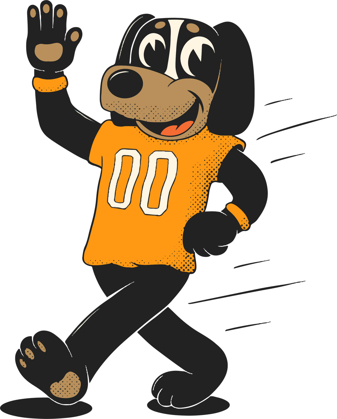 Vintage Knoxville Volunteers mascot illustration