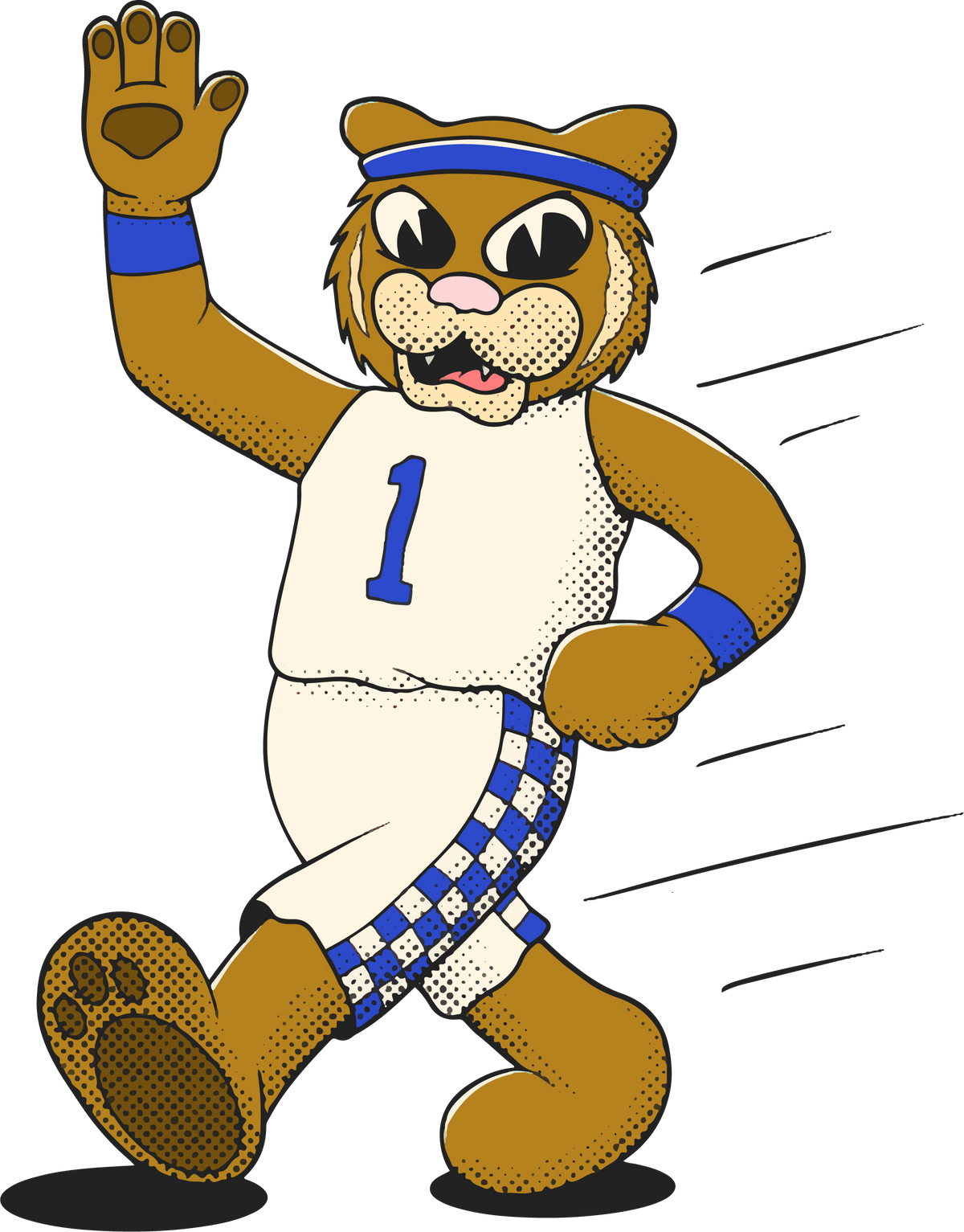 Vintage Lexington Wildcats mascot illustration