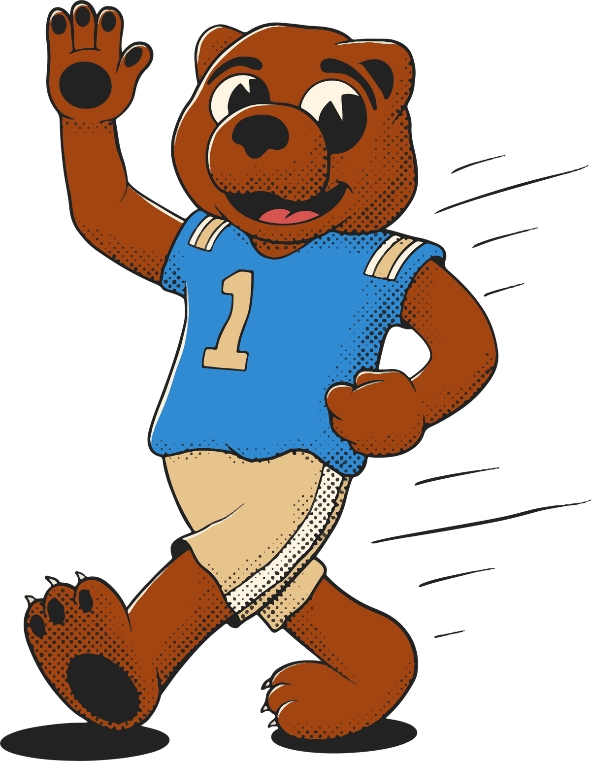 Vintage Los Angeles Bruins mascot illustration