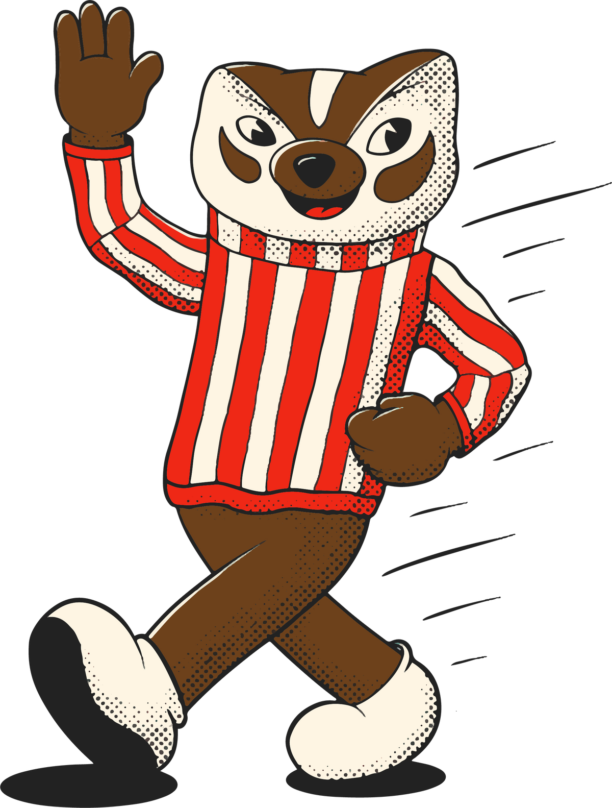 Vintage Madison Badgers mascot illustration