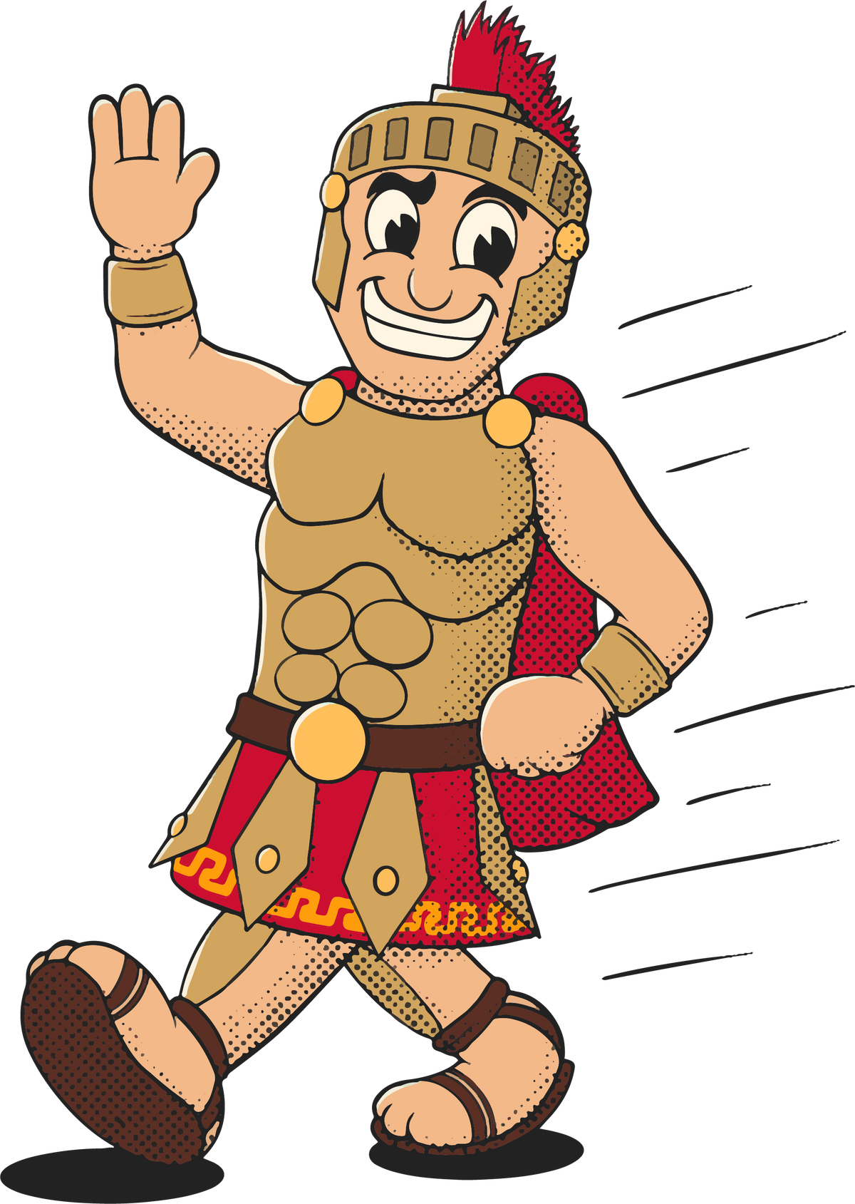 Vintage Southern Cal Trojans mascot illustration