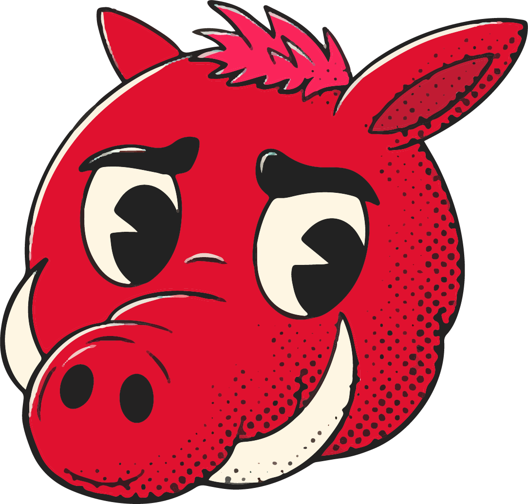 Fayetteville — Arkansas Razorbacks mascot illustration