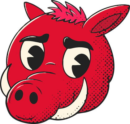 Arkansas Razorbacks vintage mascot