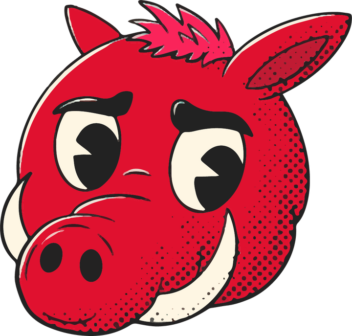 Fayetteville — Arkansas Razorbacks mascot illustration