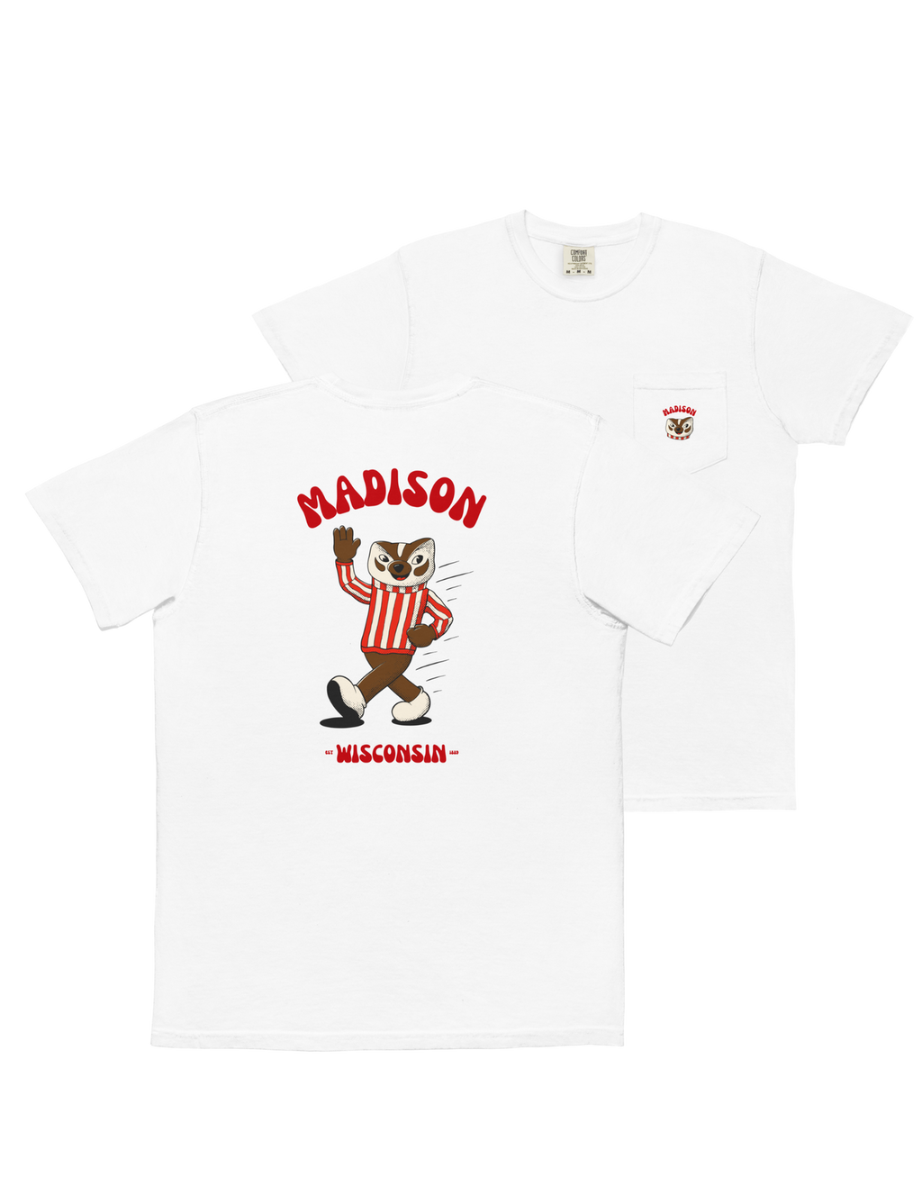 Madison Wisconsin Badgers vintage pocket t-shirt