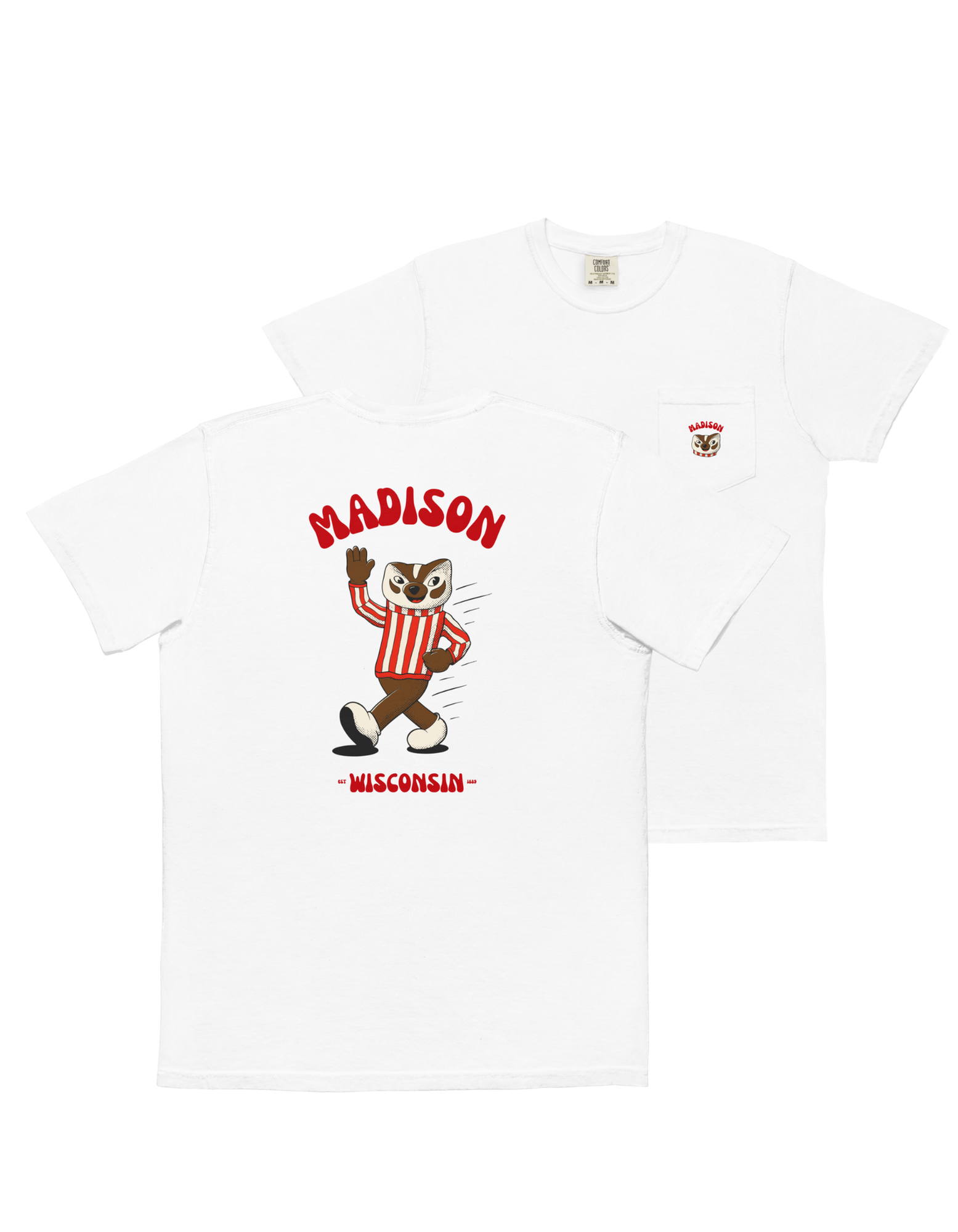 Madison Wisconsin Badgers vintage pocket t-shirt