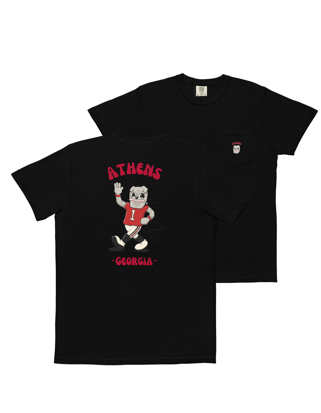 Athens Georgia Bulldogs vintage pocket t-shirt