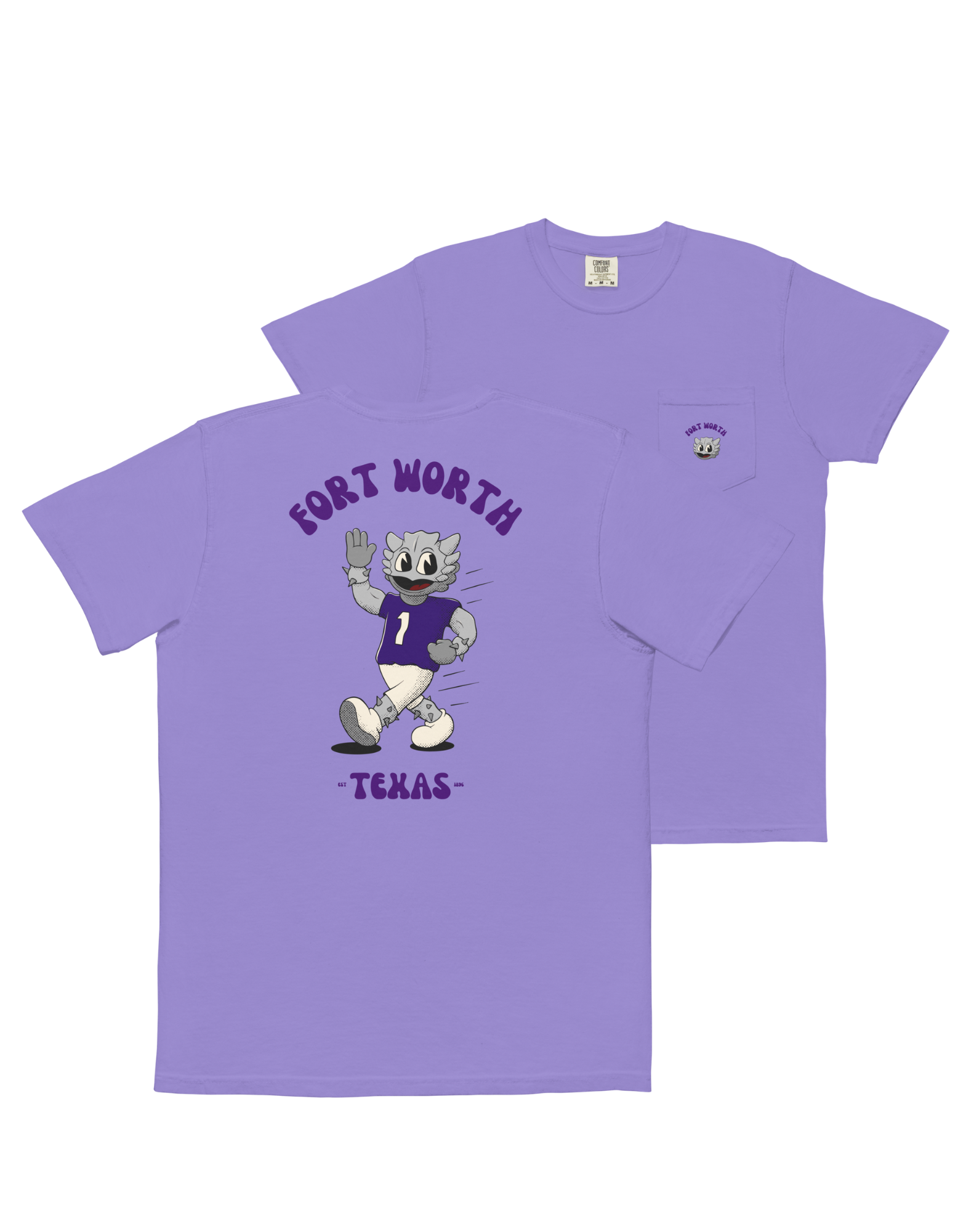 Fort Worth TCU Horned Frogs vintage pocket t-shirt