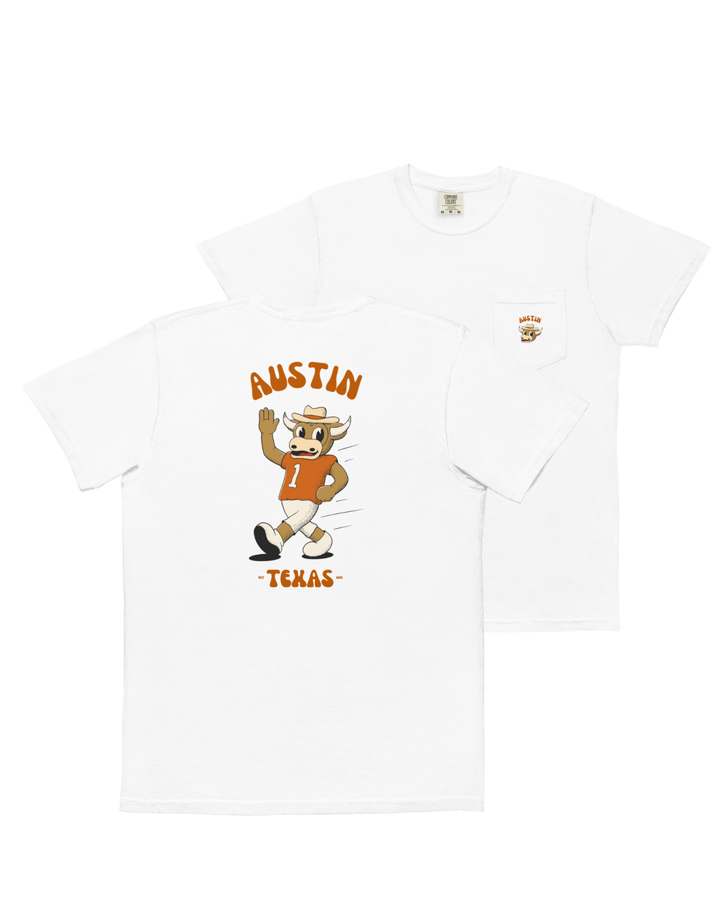 Austin Texas Longhorns vintage pocket t-shirt