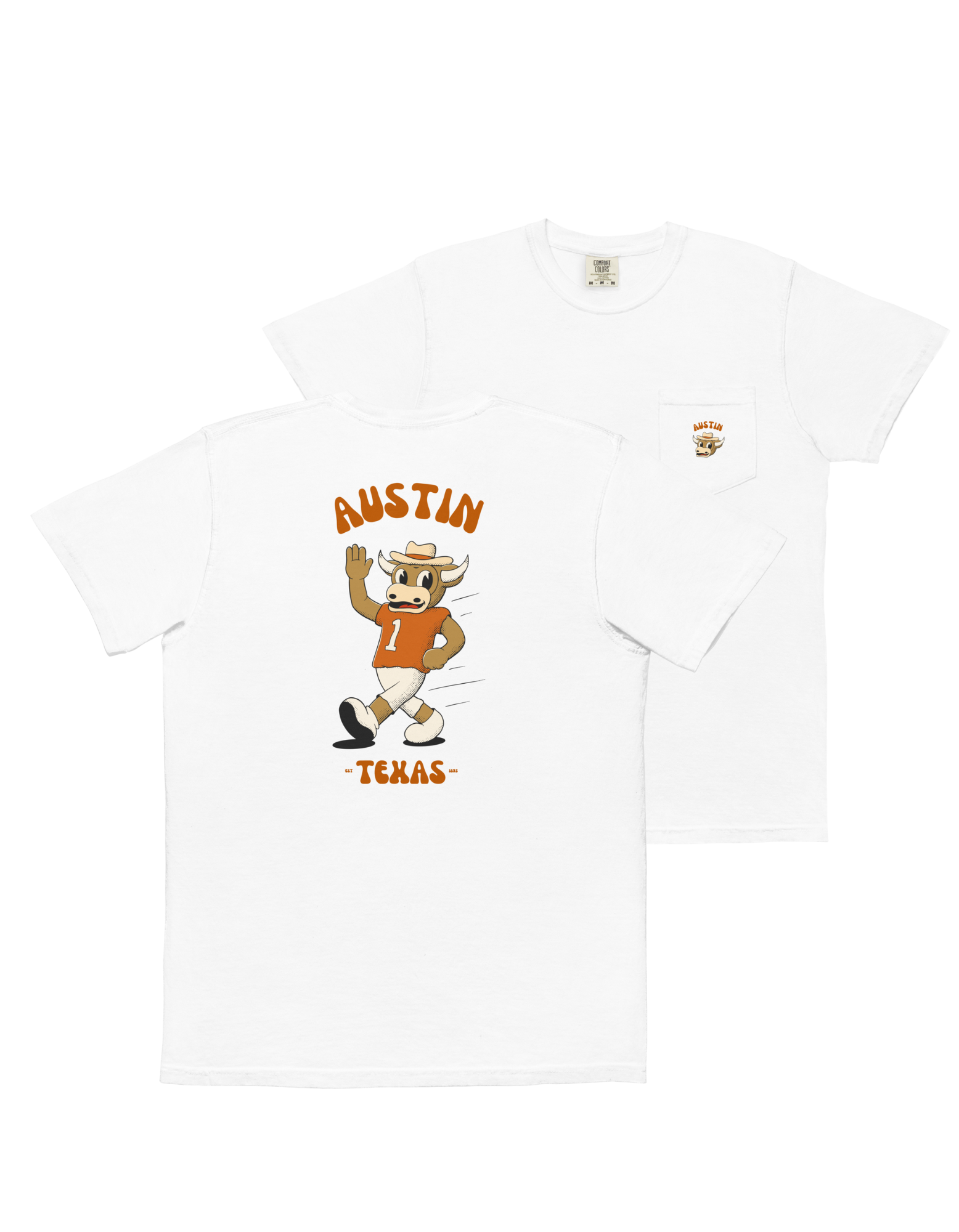 Austin Texas Longhorns vintage pocket t-shirt