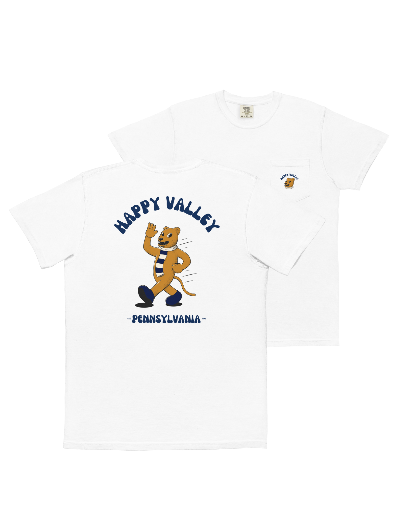 Happy Valley Penn State Nittany Lions vintage pocket t-shirt