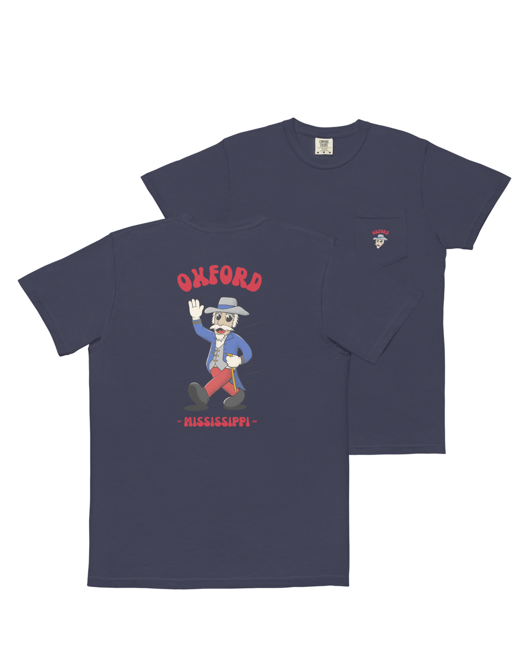 Oxford Ole Miss Rebels vintage pocket t-shirt