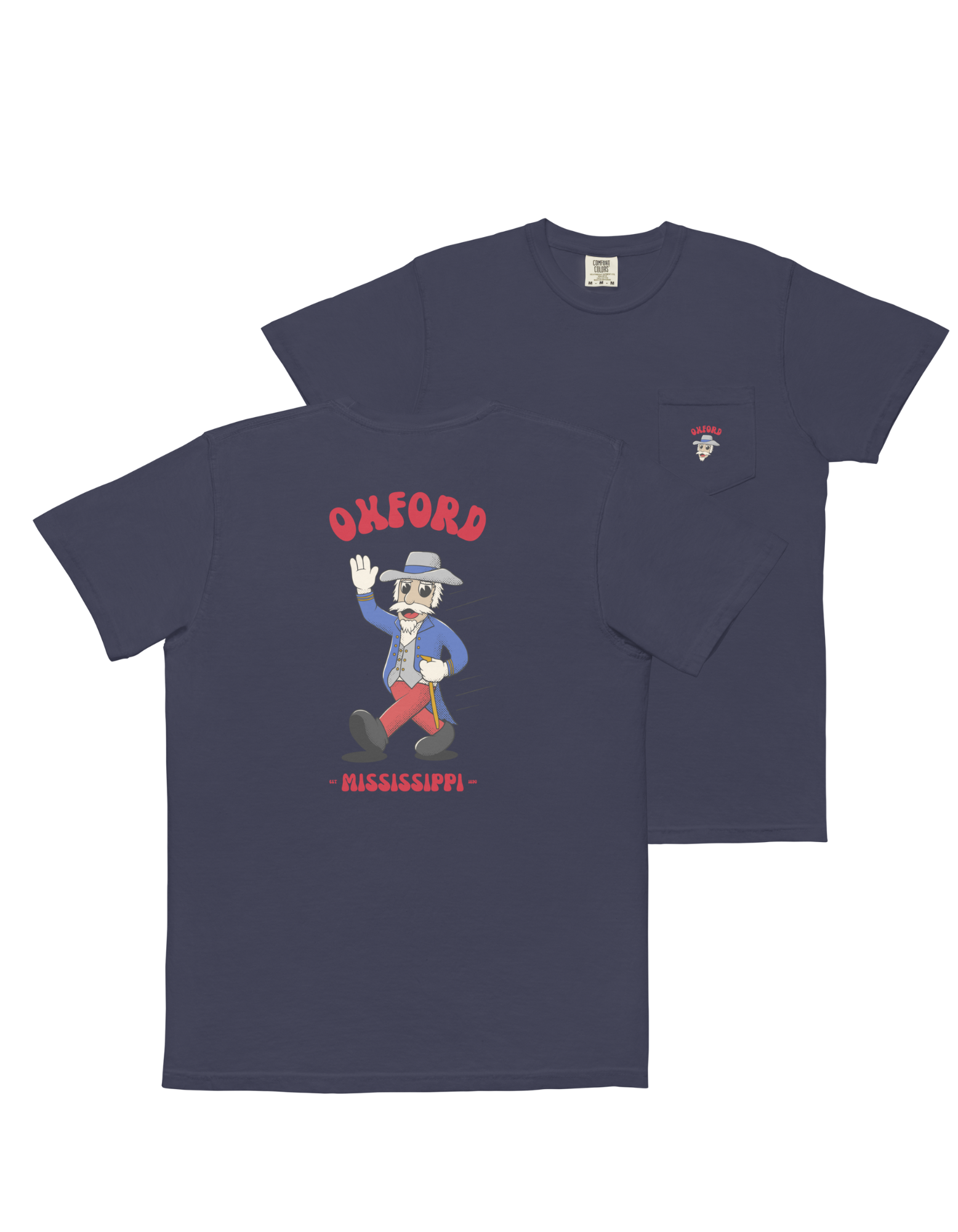 Oxford Ole Miss Rebels vintage pocket t-shirt