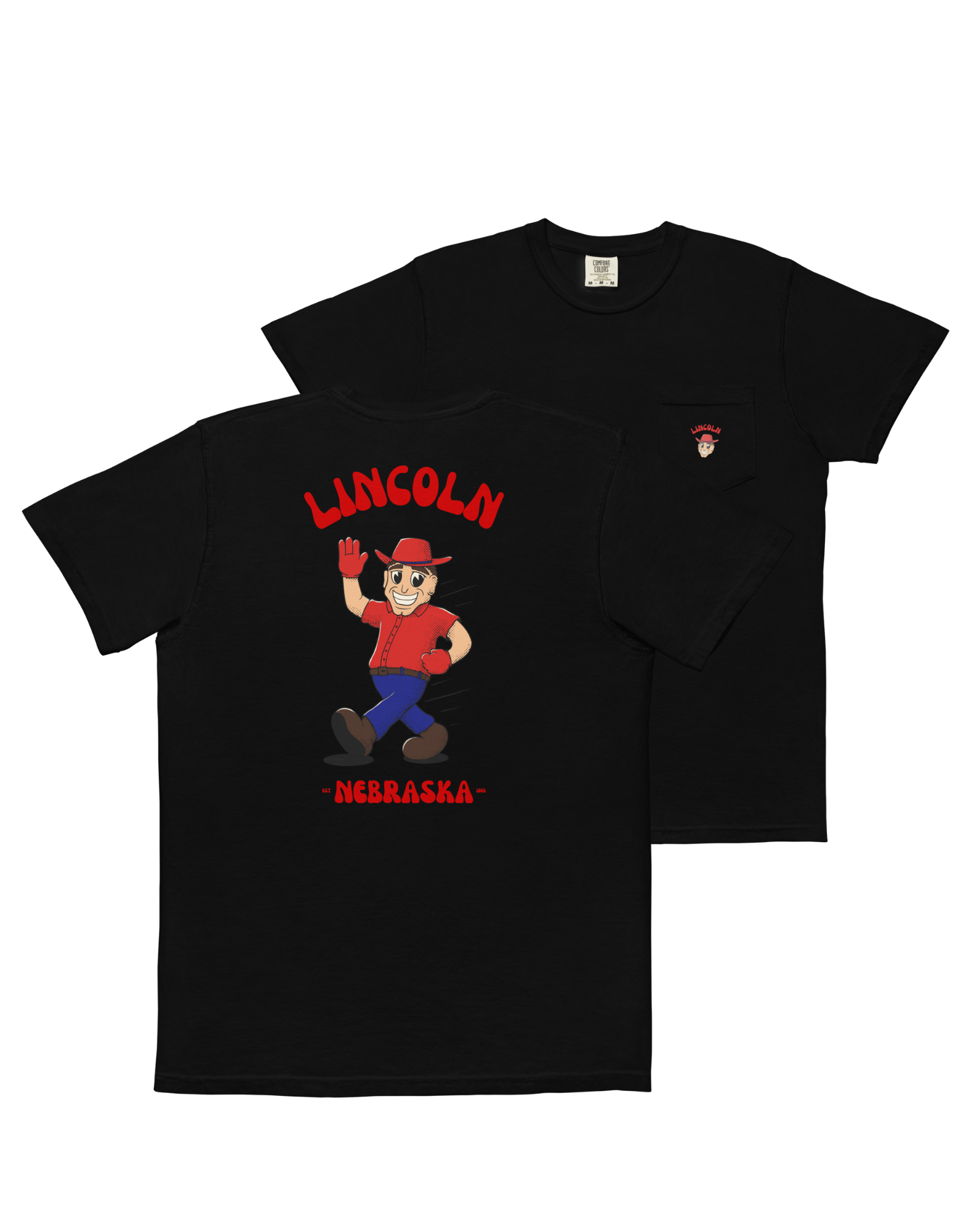Lincoln Nebraska Cornhuskers vintage pocket t-shirt
