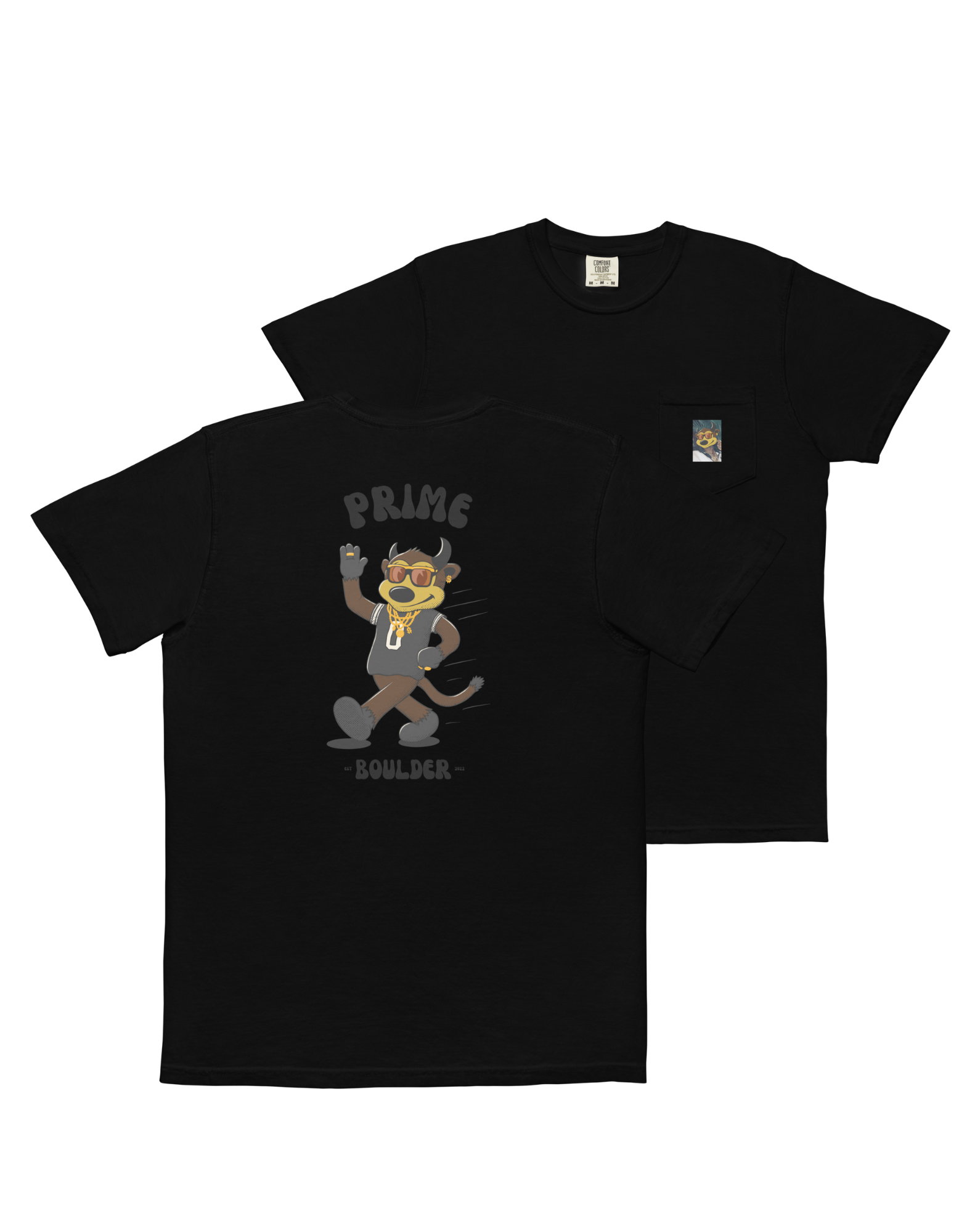 Prime Boulder Colorado Buffaloes vintage pocket t-shirt