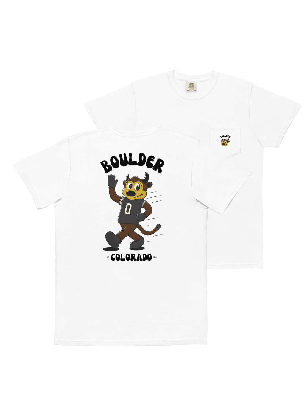 Boulder Colorado Buffaloes vintage pocket t-shirt