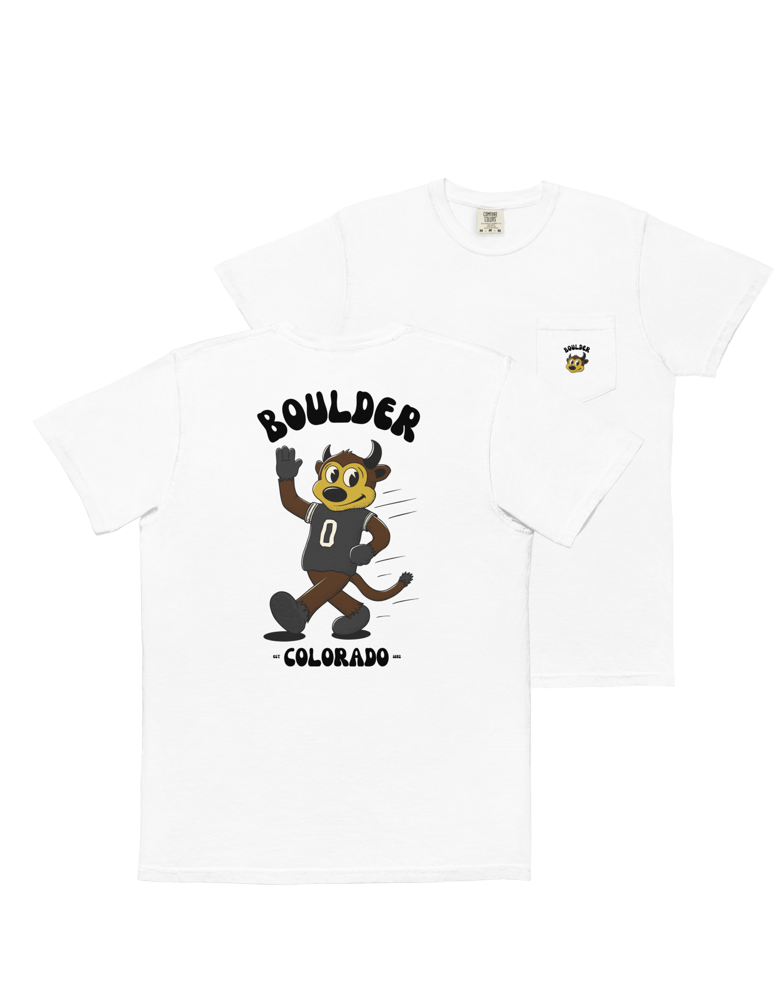 Boulder Colorado Buffaloes vintage pocket t-shirt