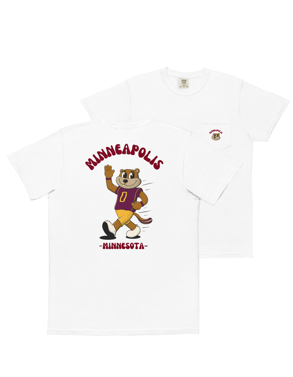Minneapolis Minnesota Golden Gophers vintage pocket t-shirt