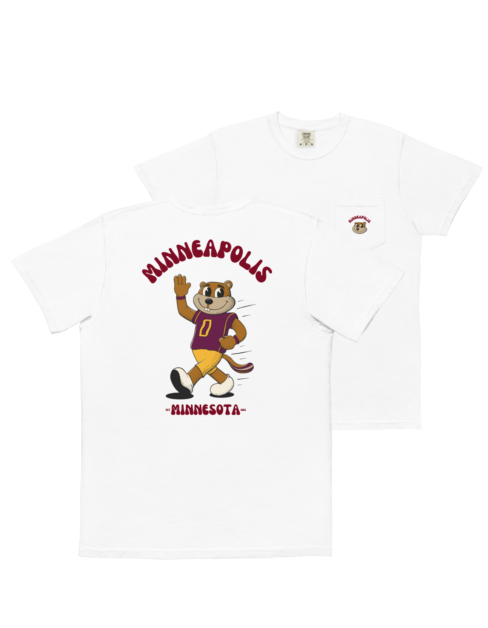 Minneapolis Minnesota Golden Gophers vintage pocket t-shirt