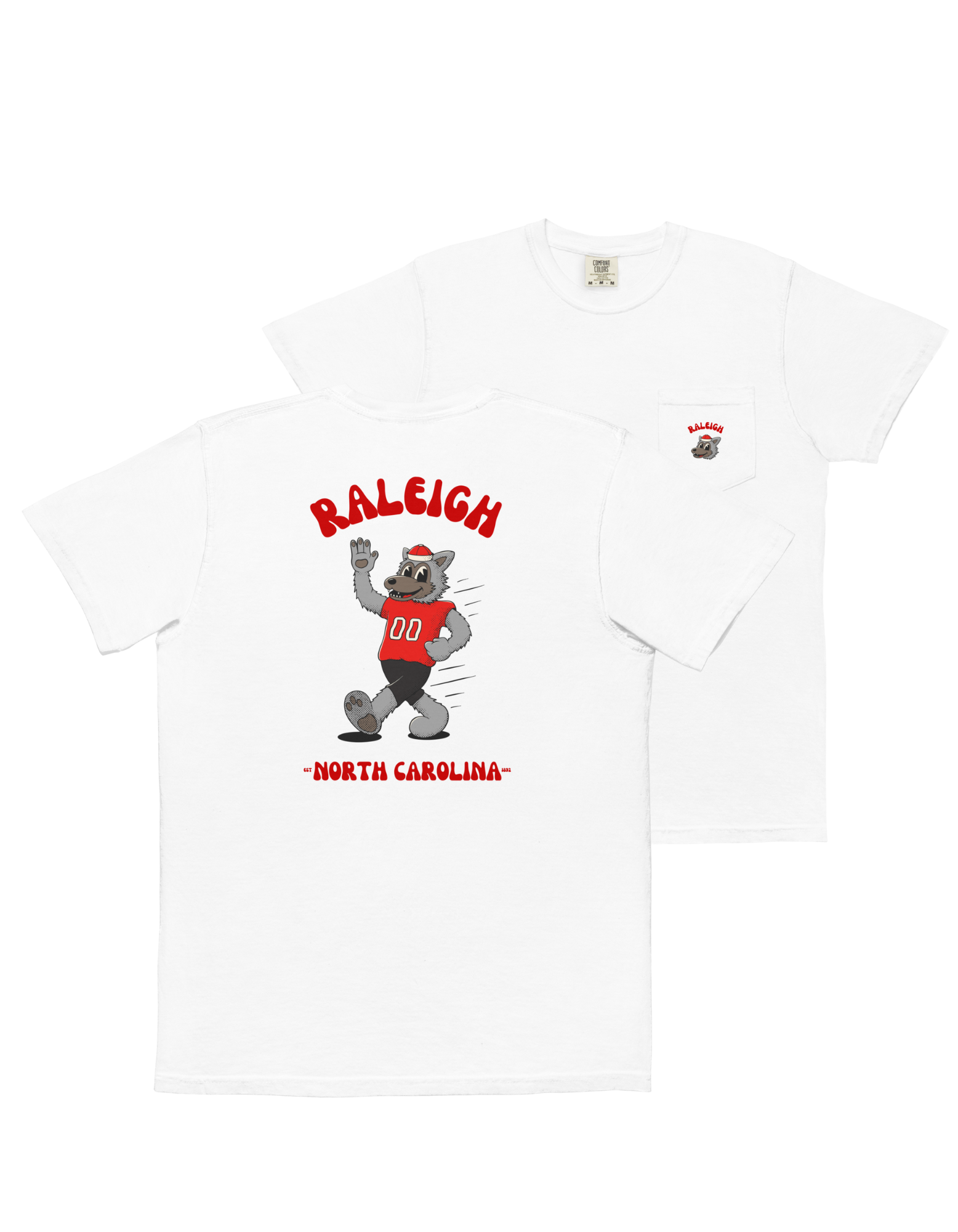 Raleigh NC State Wolfpack vintage pocket t-shirt