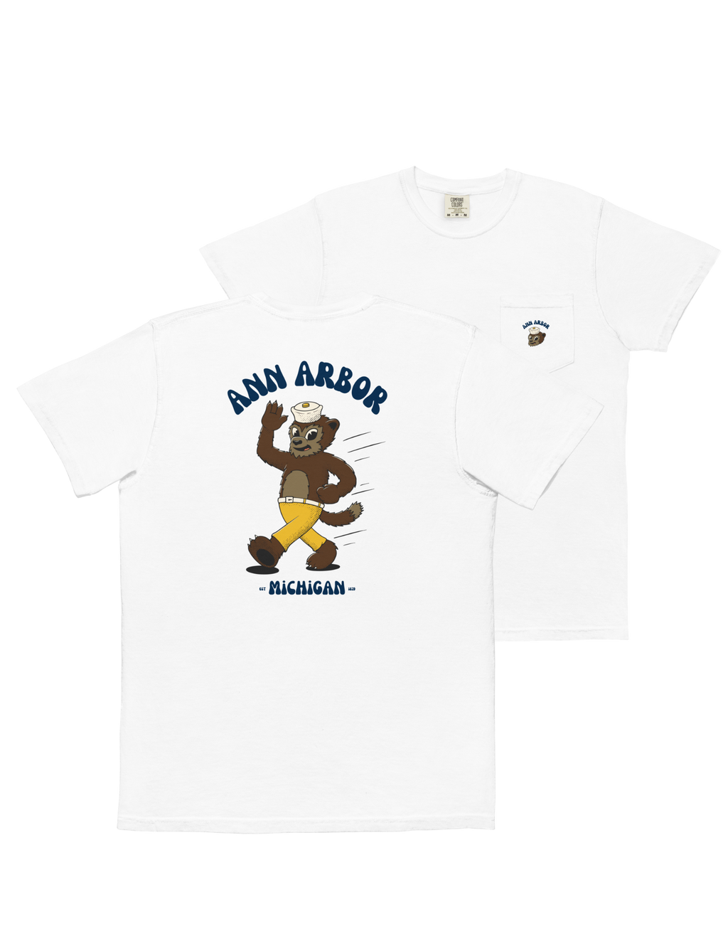 Ann Arbor Michigan Wolverines vintage pocket t-shirt