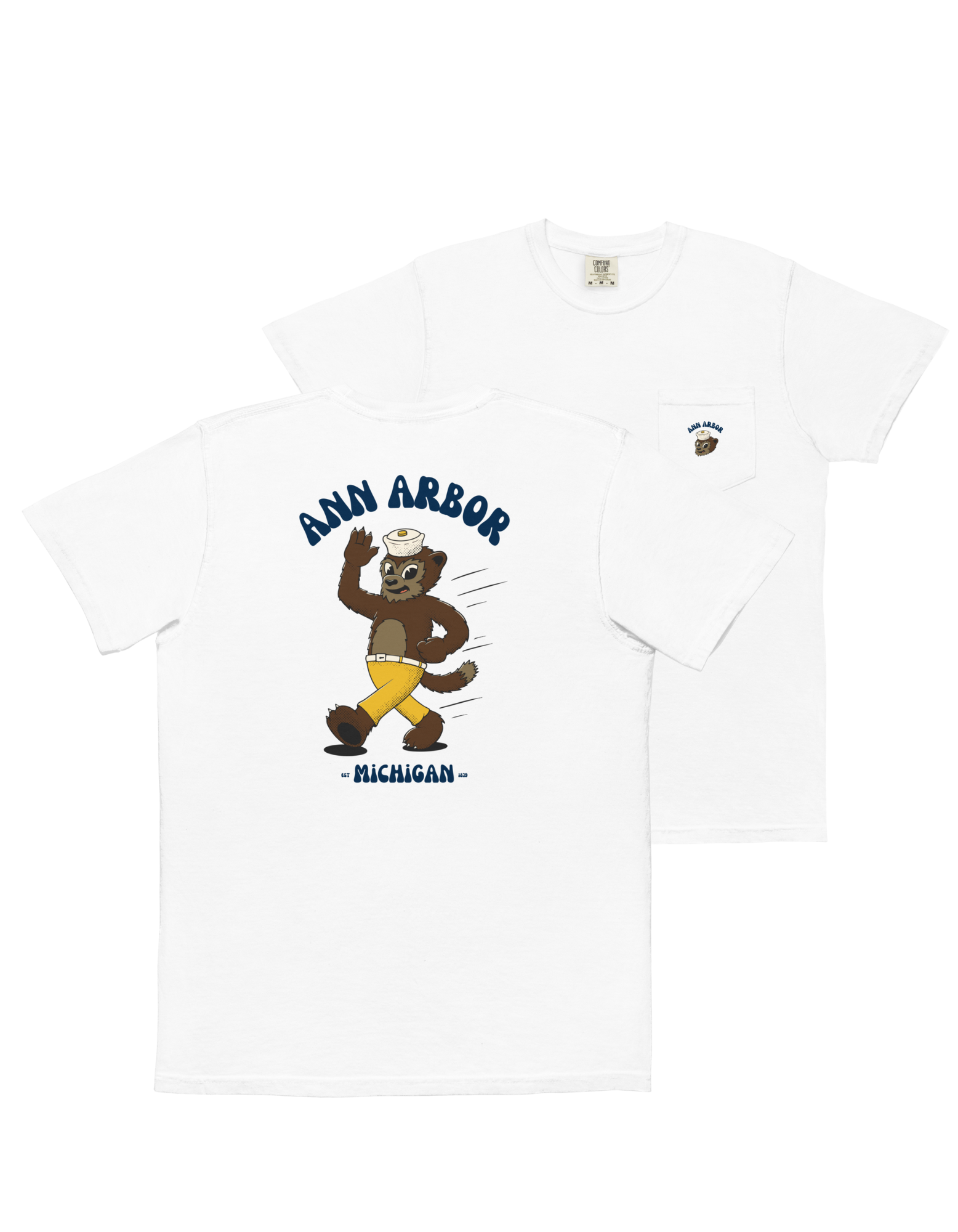 Ann Arbor Michigan Wolverines vintage pocket t-shirt