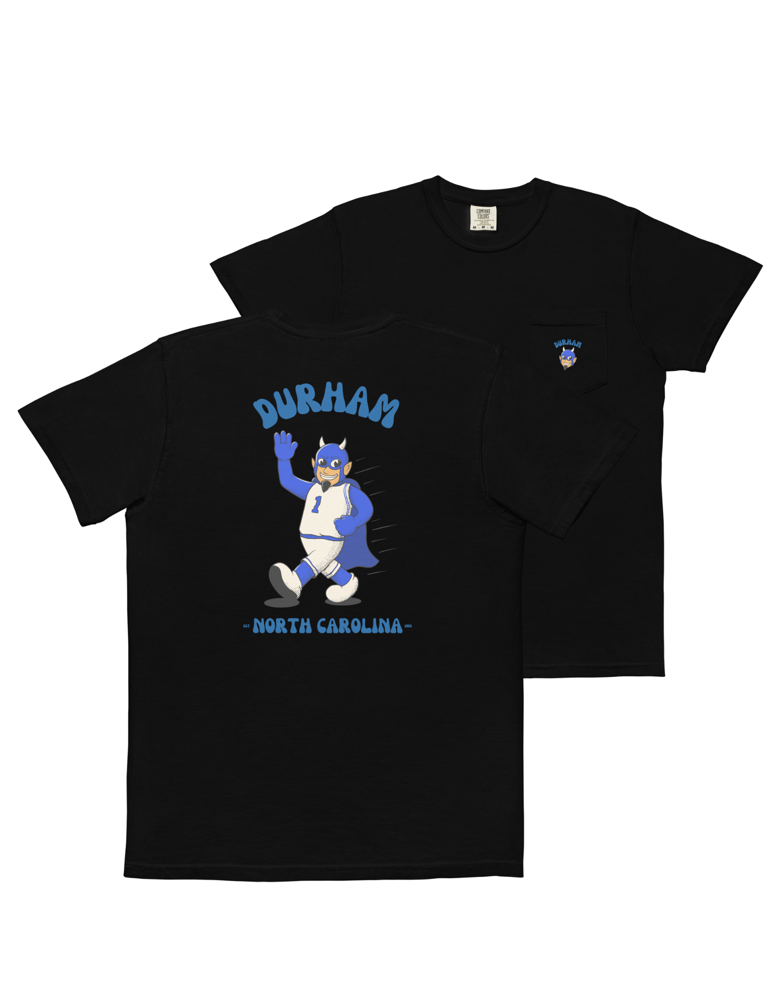 Durham Duke Blue Devils vintage pocket t-shirt