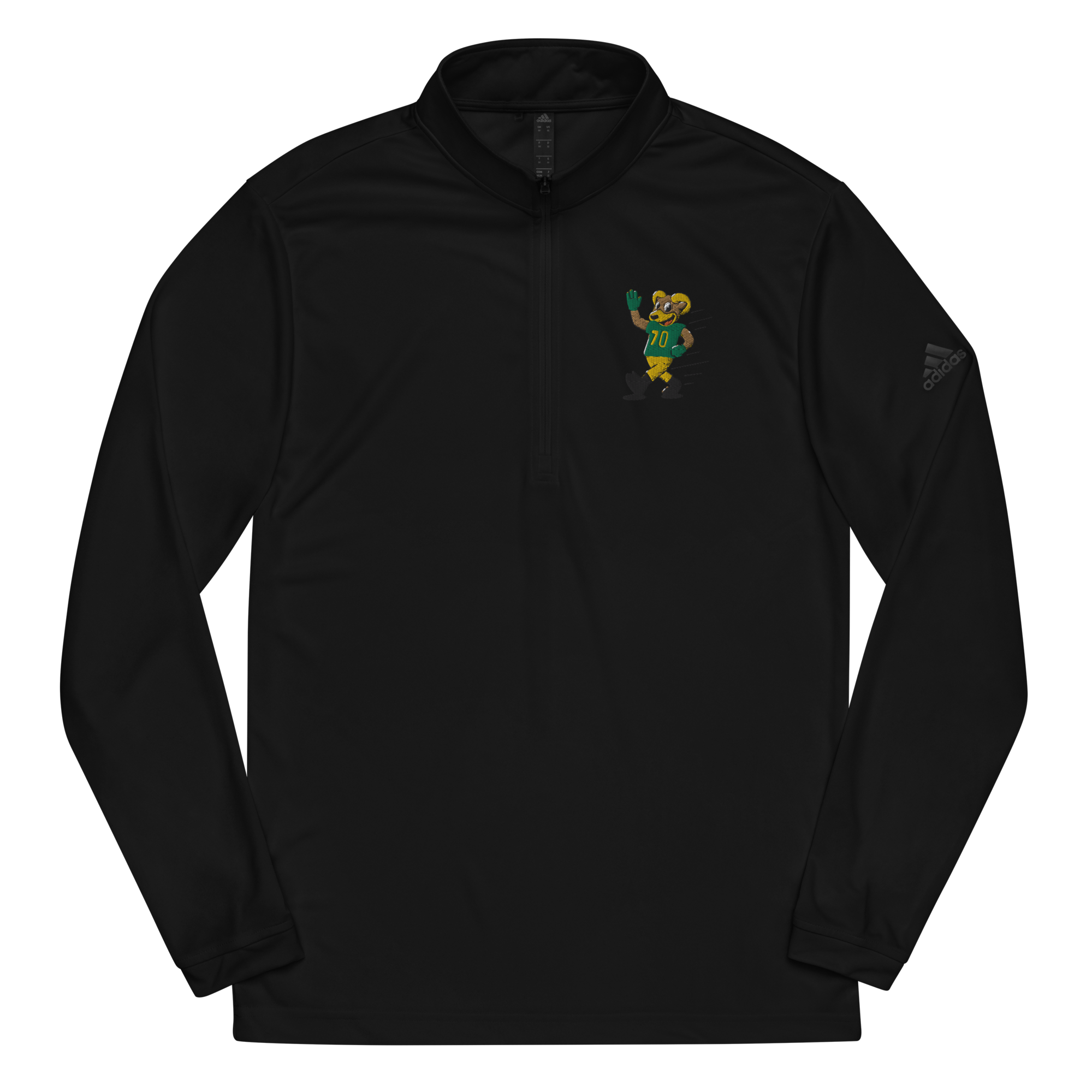 Fort Collins Colorado State Rams vintage quarter zip - black front