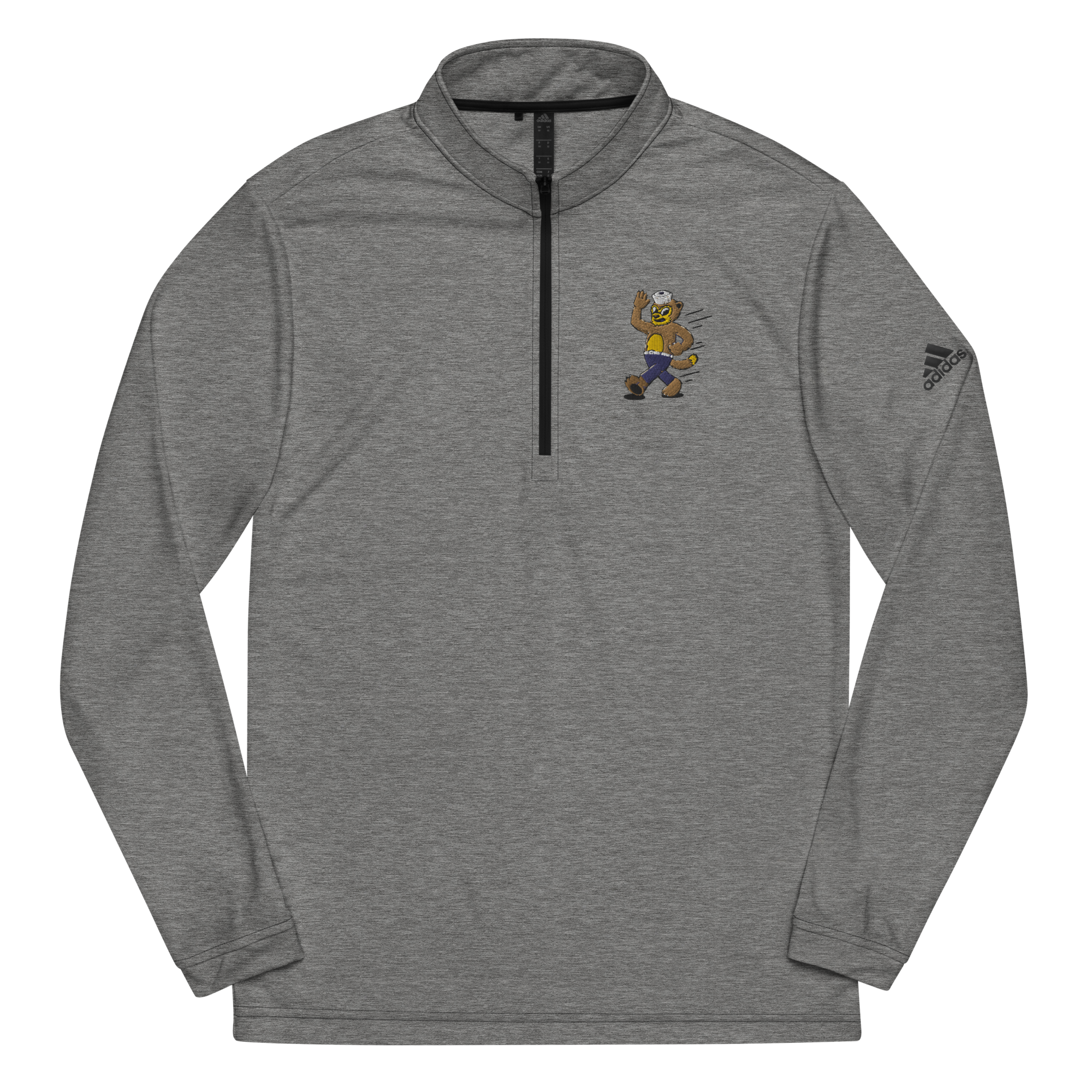 Ann Arbor Michigan Wolverines vintage quarter zip - black front