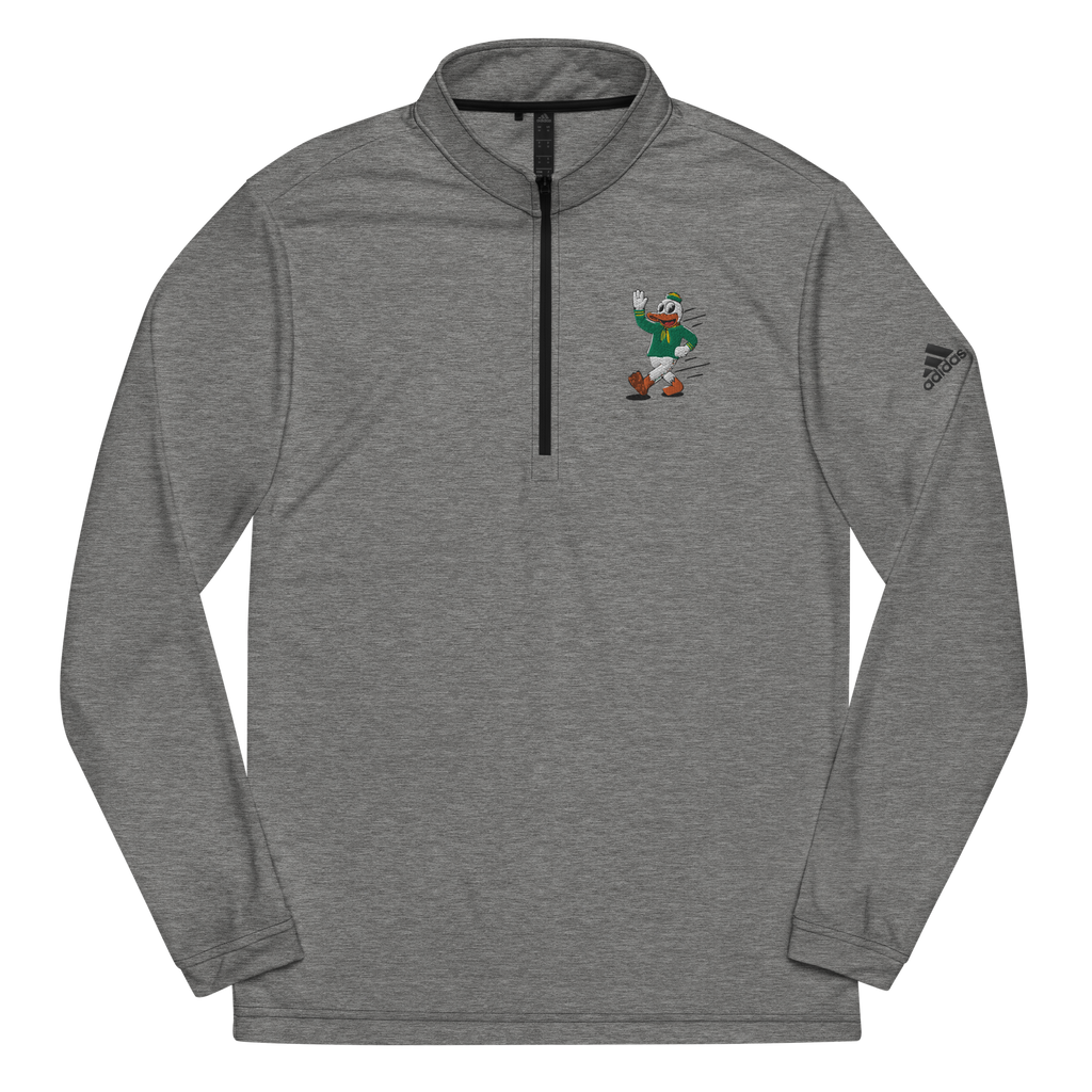 Eugene Oregon Ducks vintage quarter zip - black front