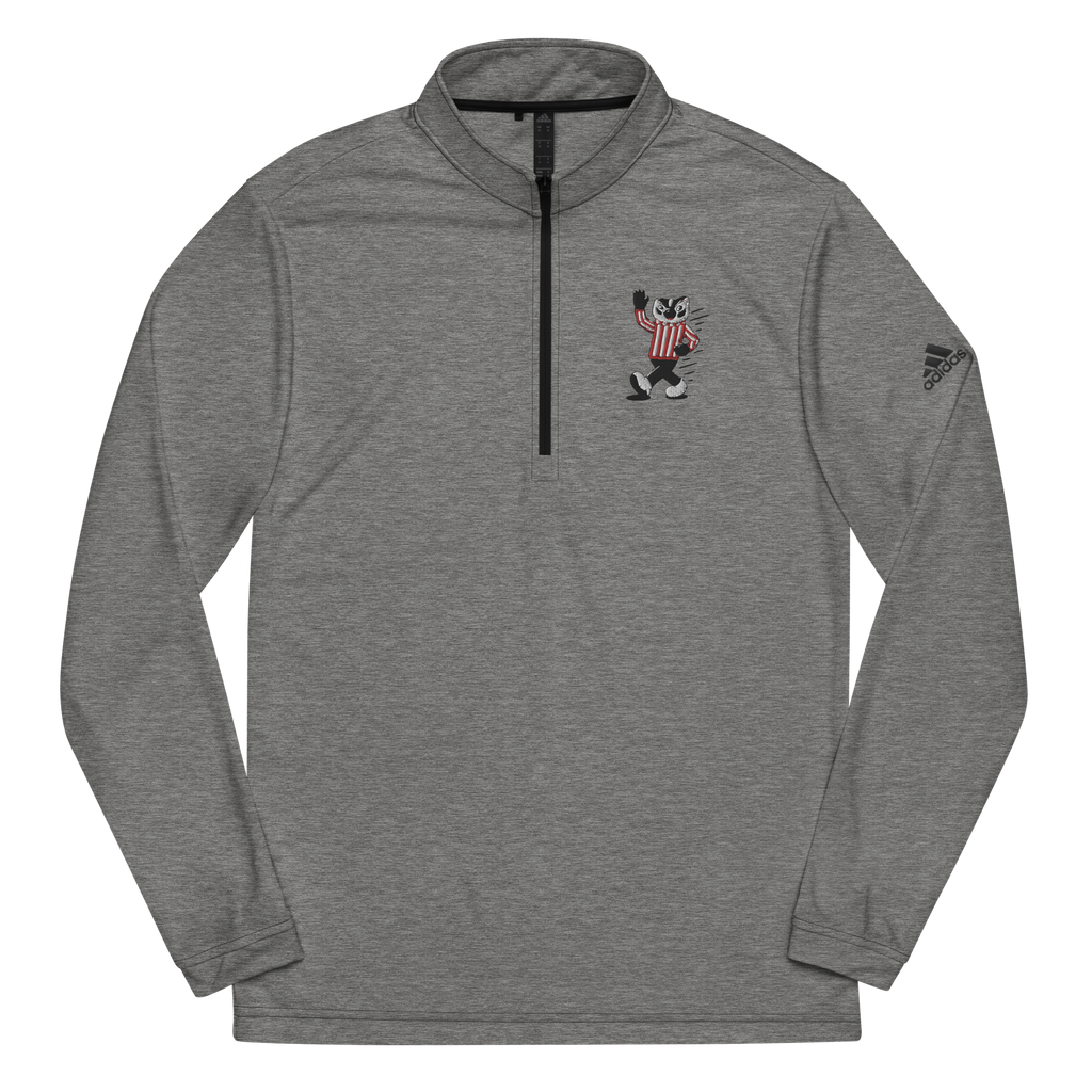 Madison Wisconsin Badgers vintage quarter zip - black front