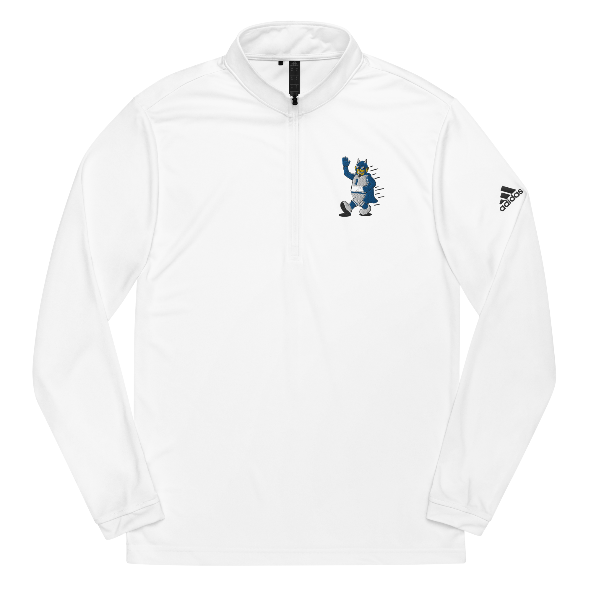 Durham Duke Blue Devils vintage quarter zip - white front