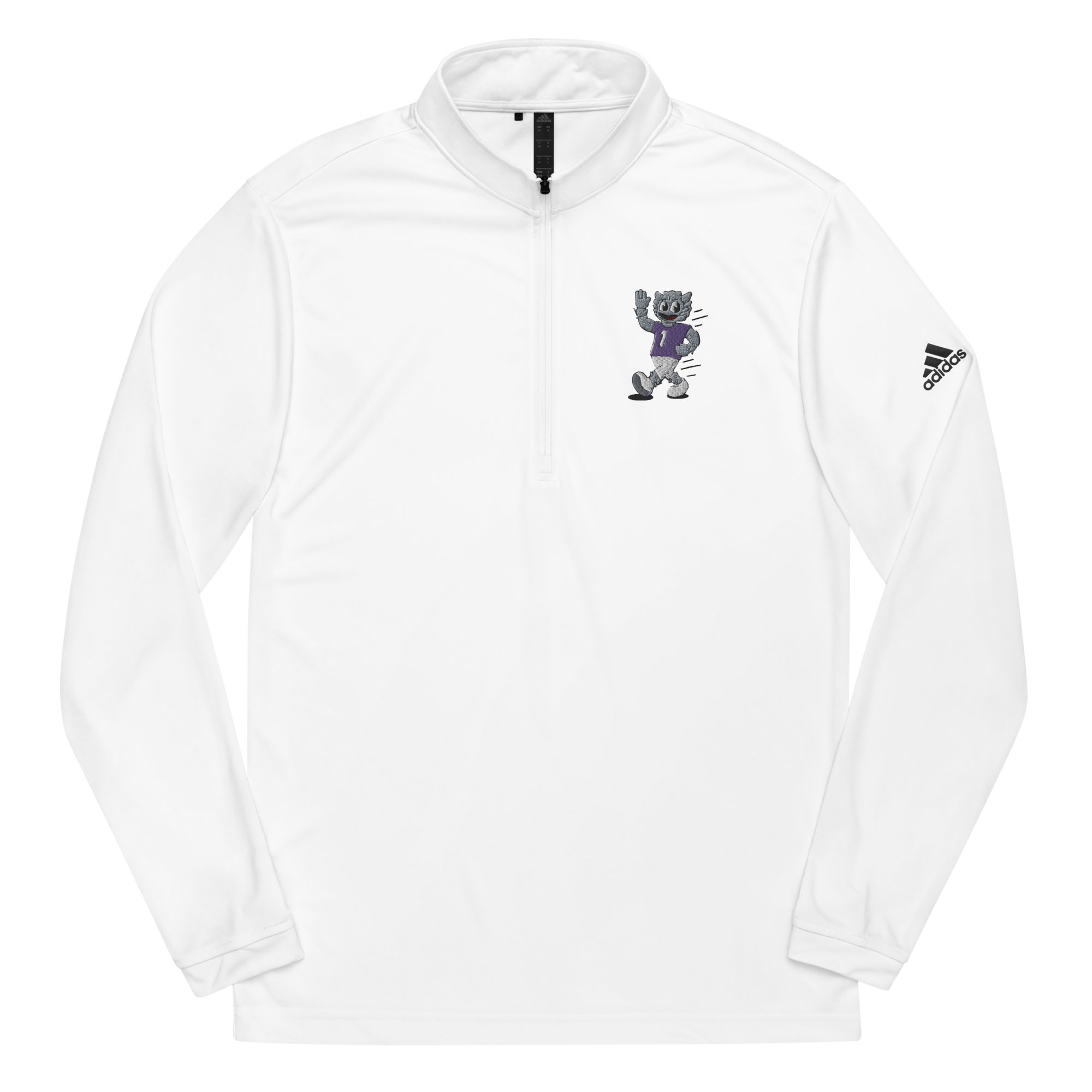Fort Worth TCU Horned Frogs vintage quarter zip - white front