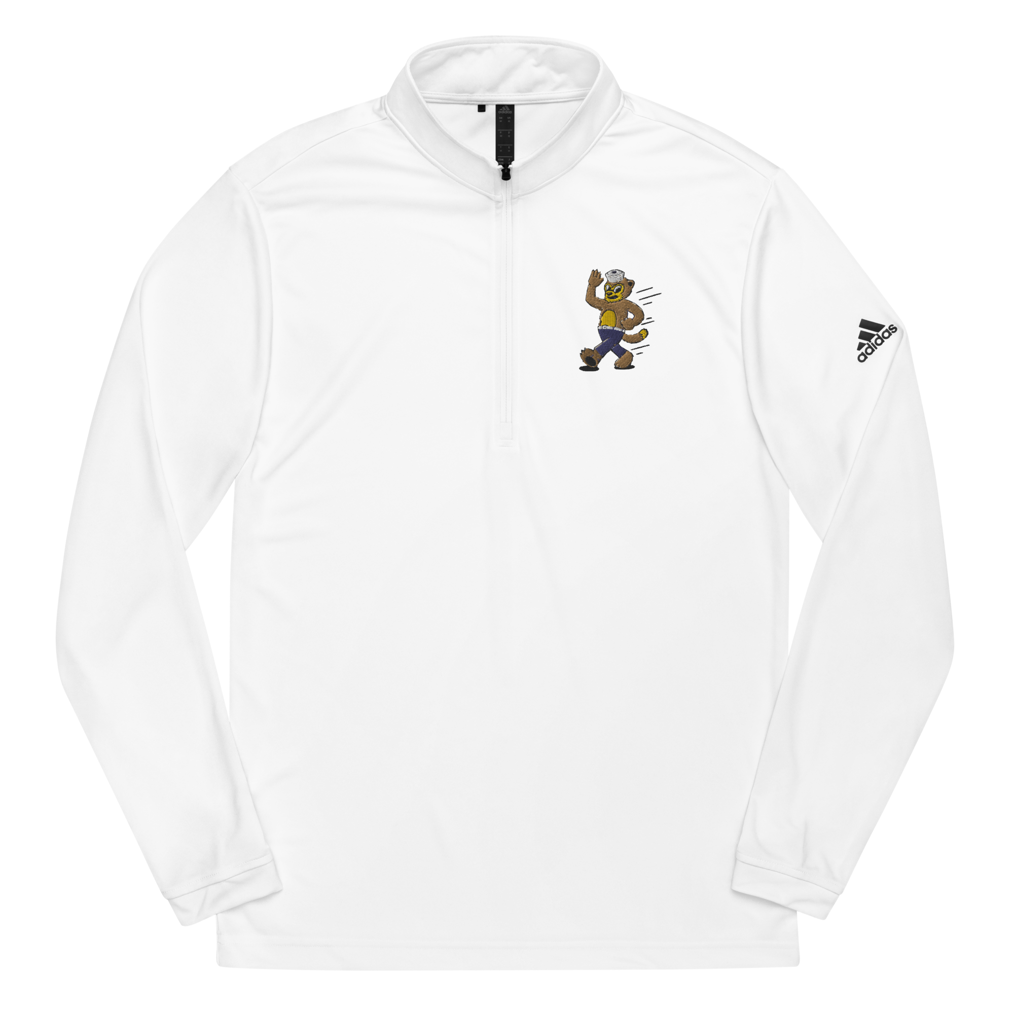 Ann Arbor Michigan Wolverines vintage quarter zip - white front