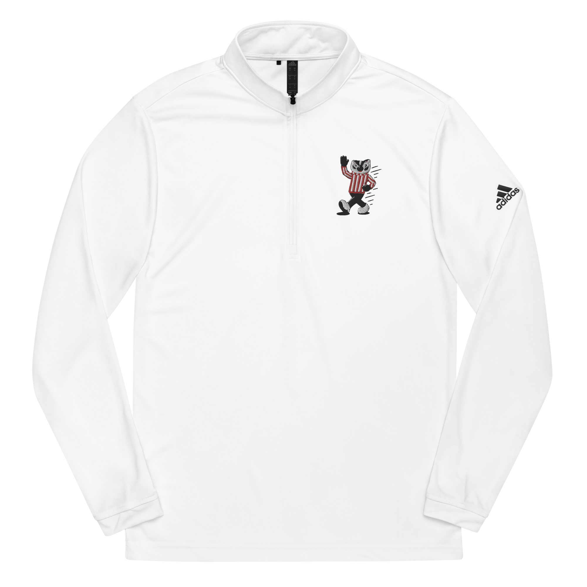 Madison Wisconsin Badgers vintage quarter zip - white front