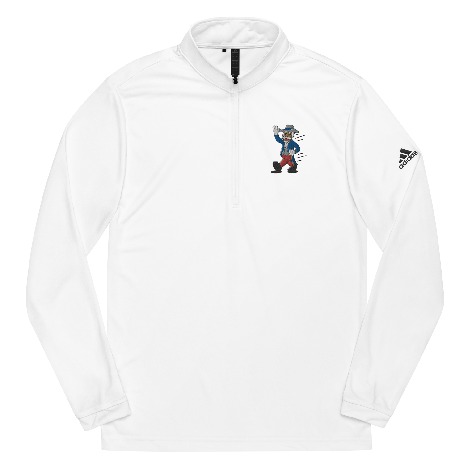 Oxford Ole Miss Rebels vintage quarter zip - white front