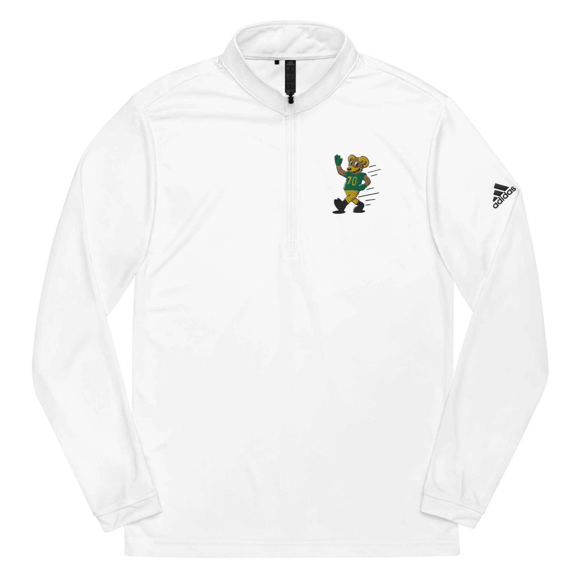 Fort Collins Colorado State Rams vintage quarter zip - white front