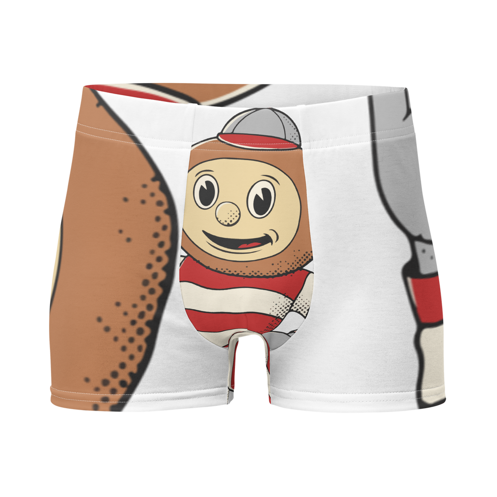 Columbus Ohio State Buckeyes vintage boxer briefs - white front