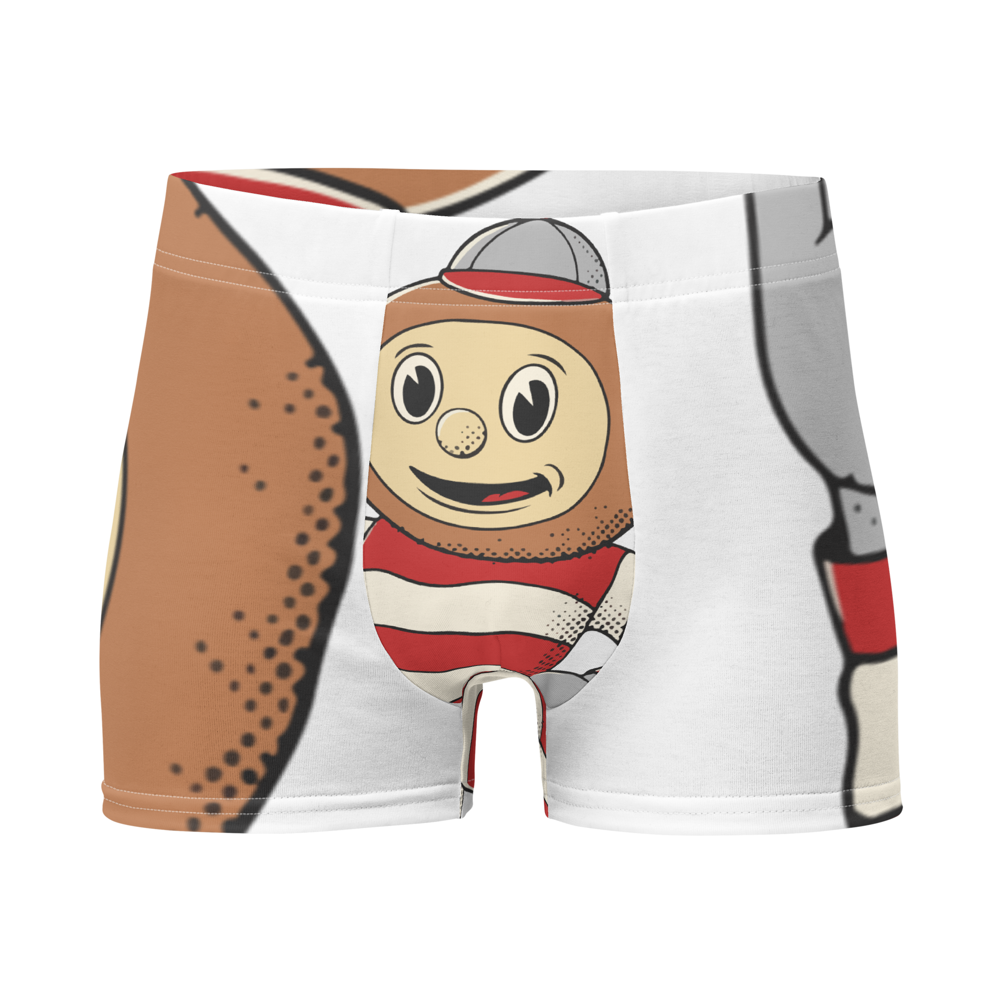 Columbus Ohio State Buckeyes vintage boxer briefs - white front